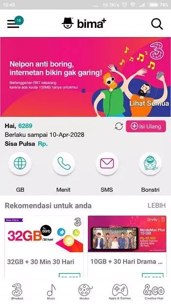 cara cek nomor tri 2022 dengan aplikasi BIMA